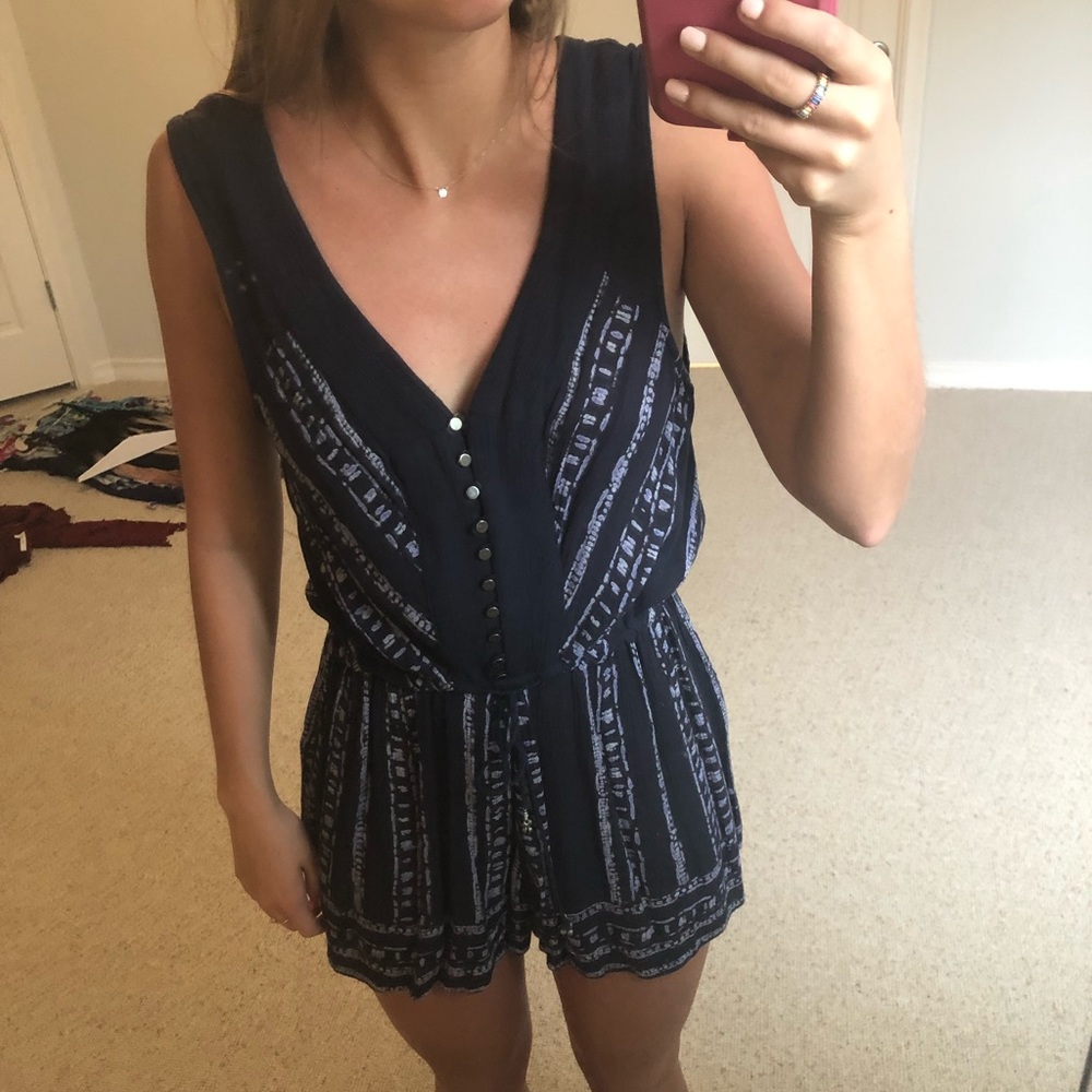 Navy Ecote Romper